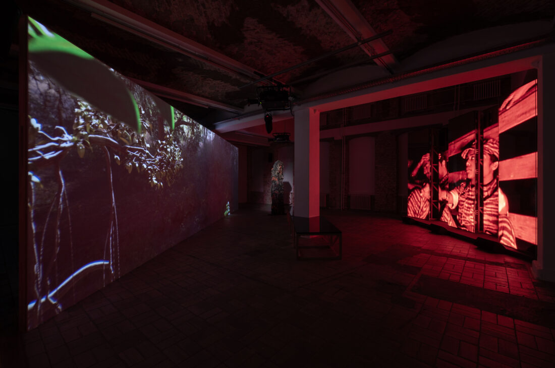 Installation view: Christopher Kulendran Thomas: Another World, KW Institute for Contemporary Art Berlin (2022)