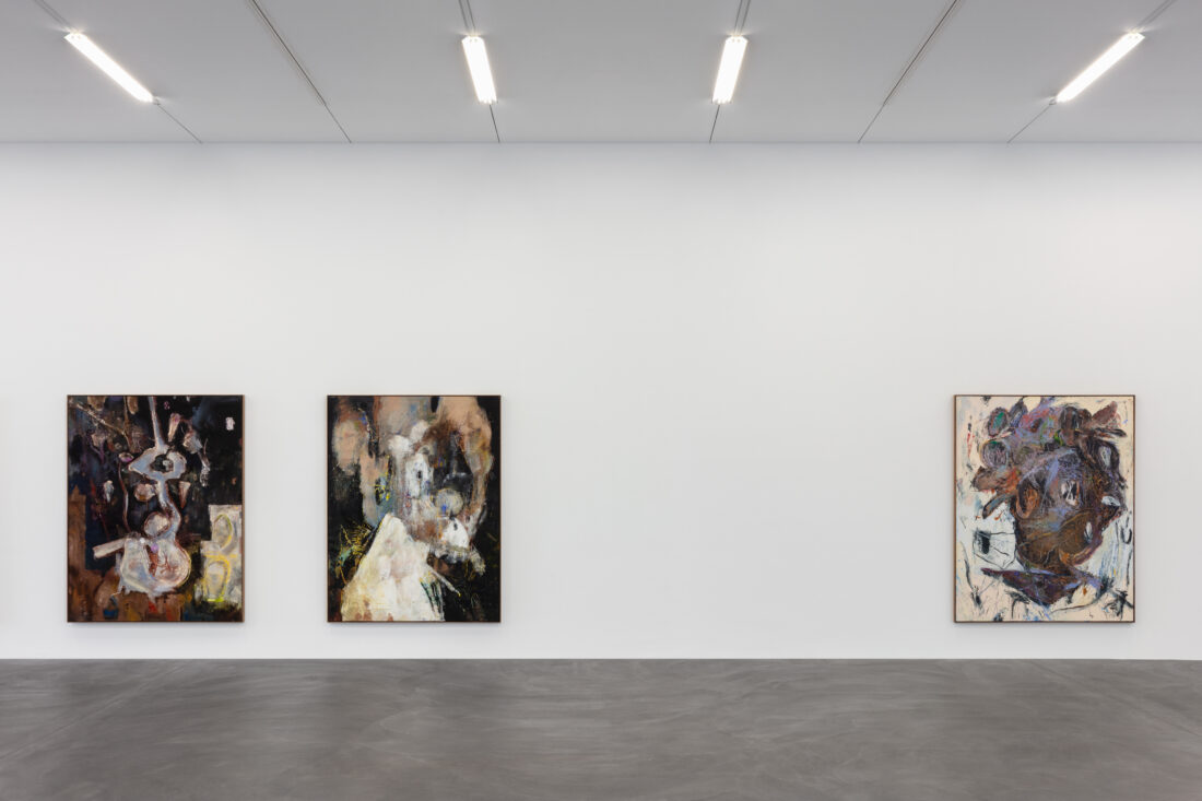 Installation views of the exhibition 'FOR REAL' by Christopher Kulendran Thomas at Kunsthalle Zürich, 2023.